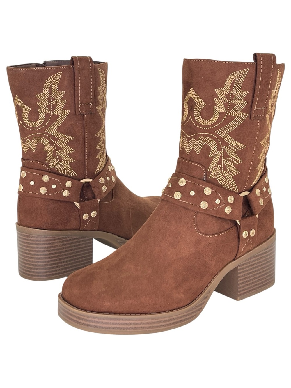 Sun + Stone Norahh Brown Western Style Womens Ankle Boots Size 7.5M - Picture 10 of 12